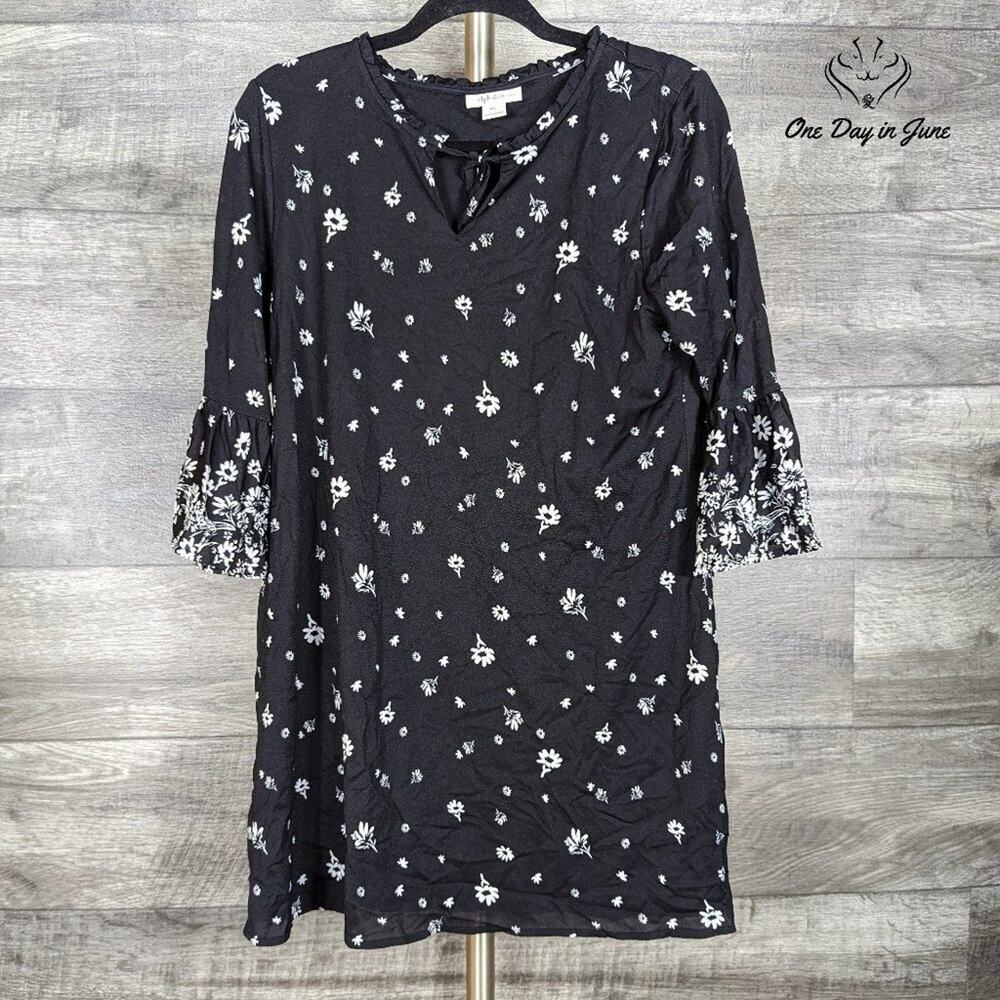 Style & Co Petite Long Sleeve Mini Dress Size PL